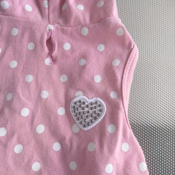 Smoochie pooch pink with white dots dog dress - Picture 2 of 5